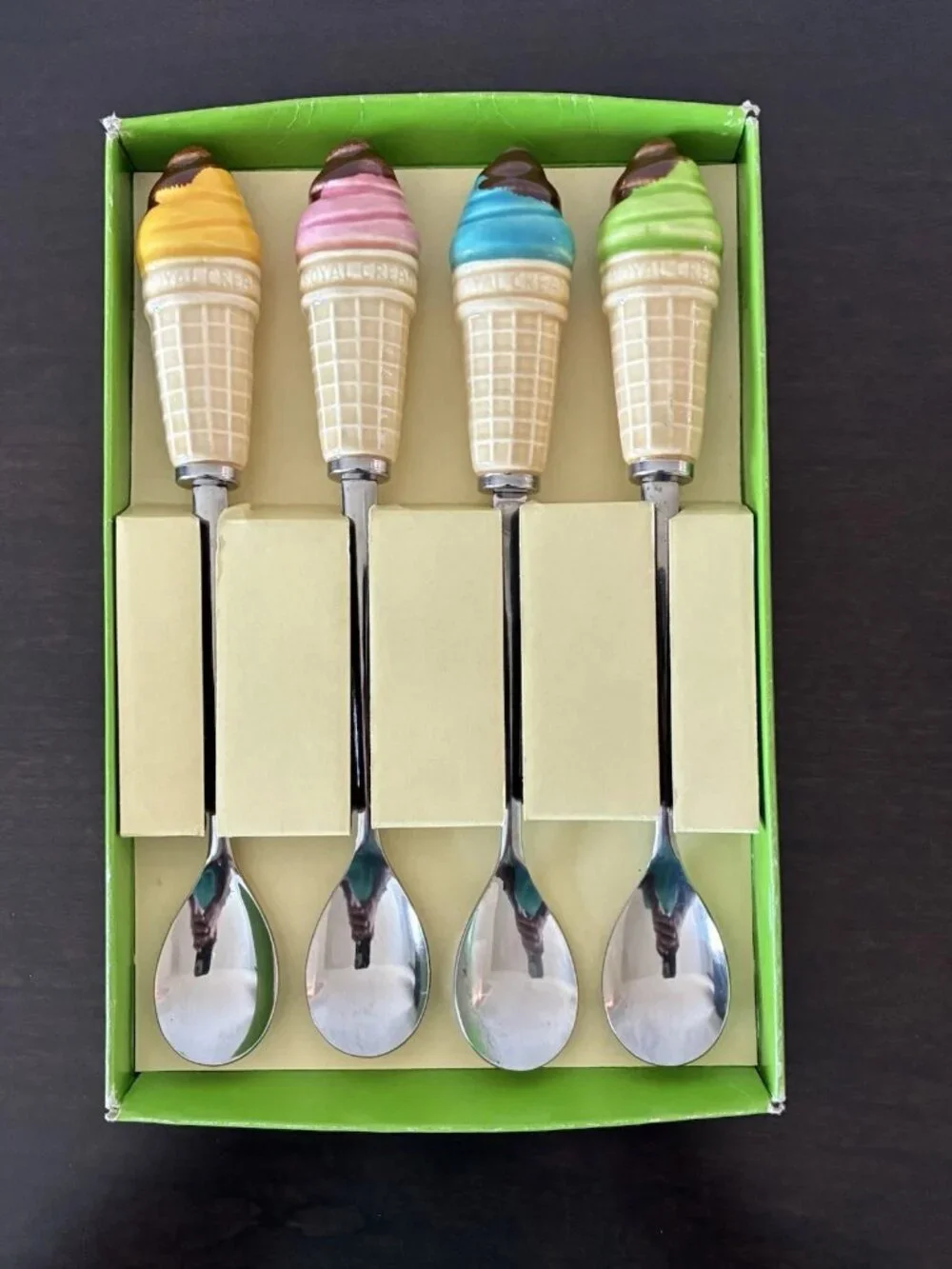 Vintage Rosenthal Netter Ice Cream Sundae Spoons Set of 4 Made in Japan